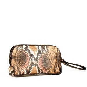 🌺Luwwe Turkey branded Tan snake pattern wristlet purse wallet